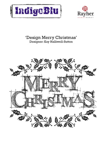 Design Merry Christmas A6 Red Rubber Stamp